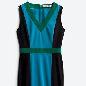 Diane Von Furstenberg Colorblock Knit Dress  Size 12